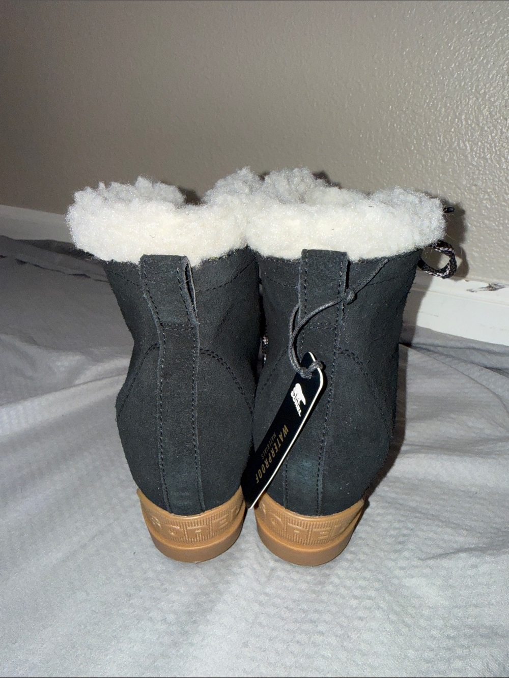 Sorel Evie II Cozy Waterproof Wedge Black Fur Lined  Winter Bootie-Sz 10.5, NWOB - Picture 12 of 16